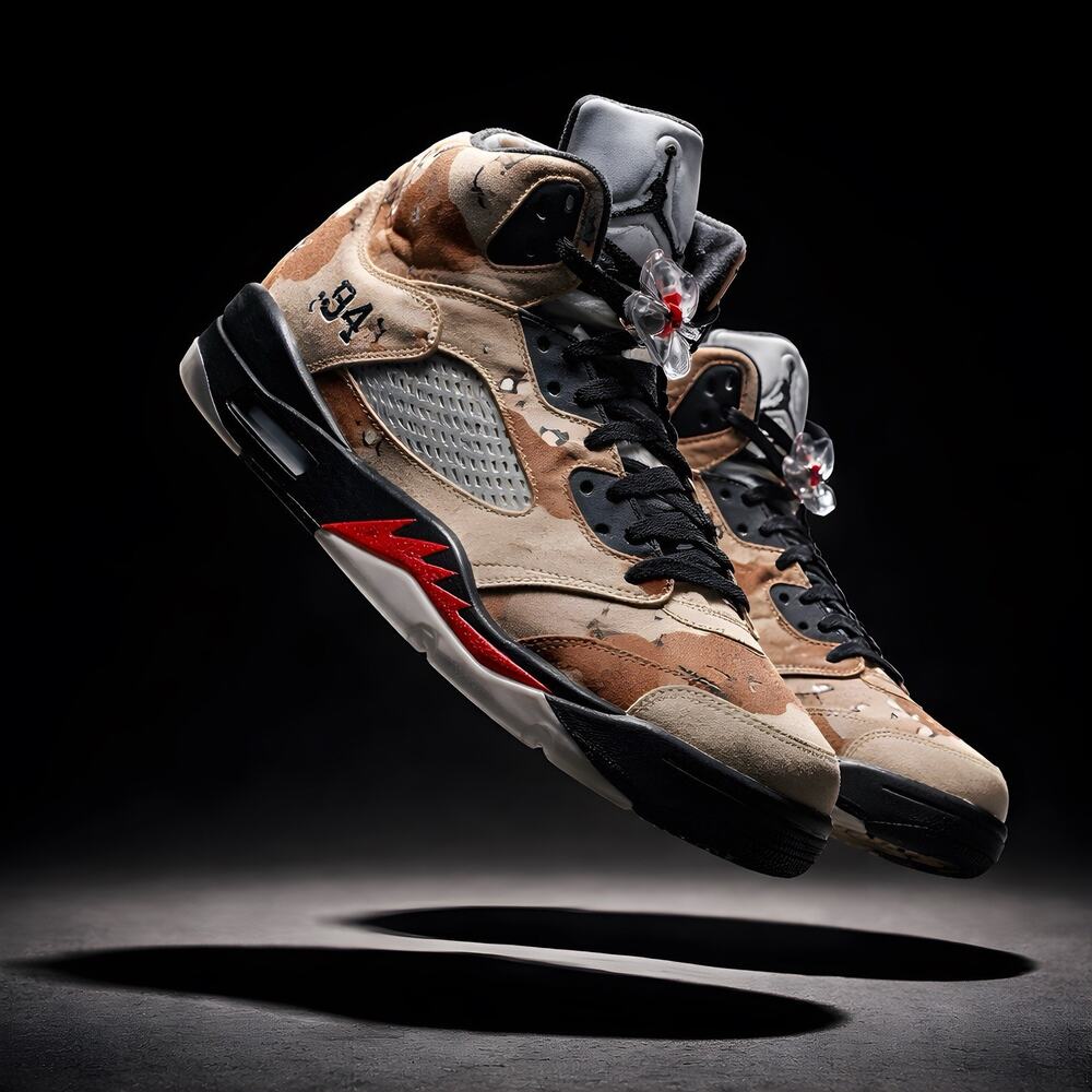 Supreme x Air Jordan 5 Retro 'Desert Camo' Size 14 All OG